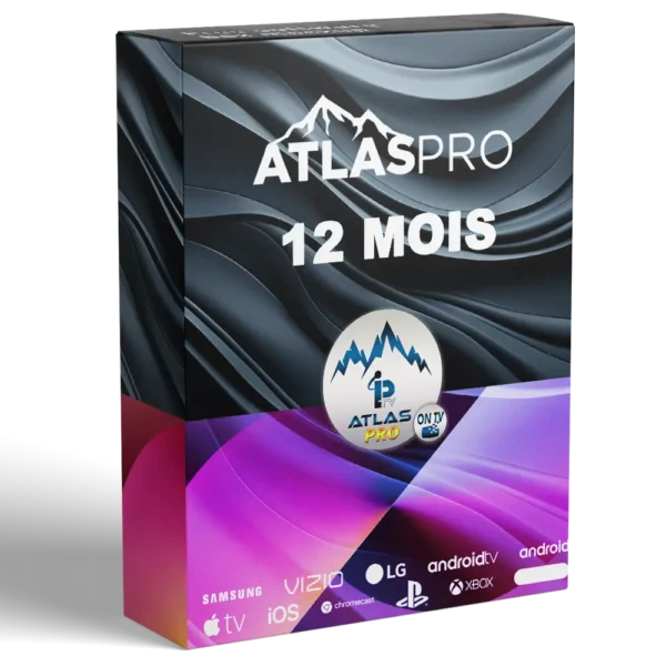 12 Mois d'abonnement | 3 Ecrans | AtlasProONTV FRANCE